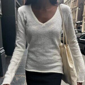 Brandy Melville Andi Mohair V-neck Sweater